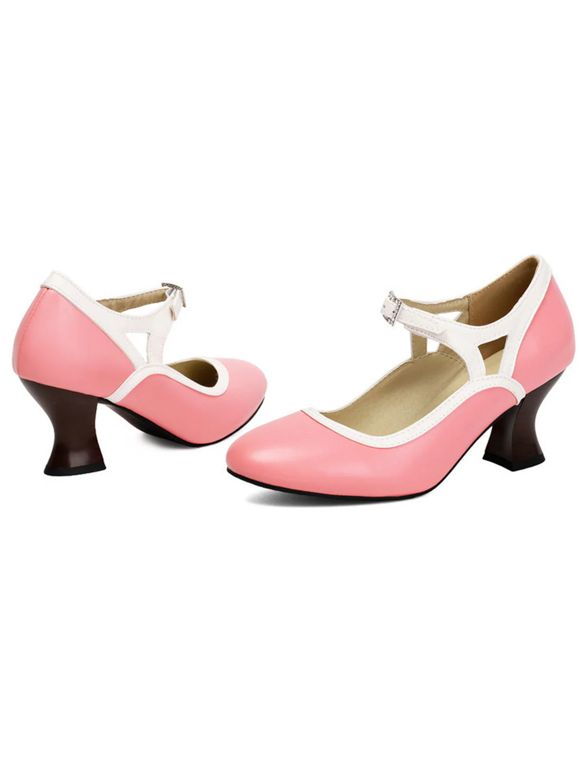 Chaussures vintage élégantes bout pointu et talon conique - Image 7