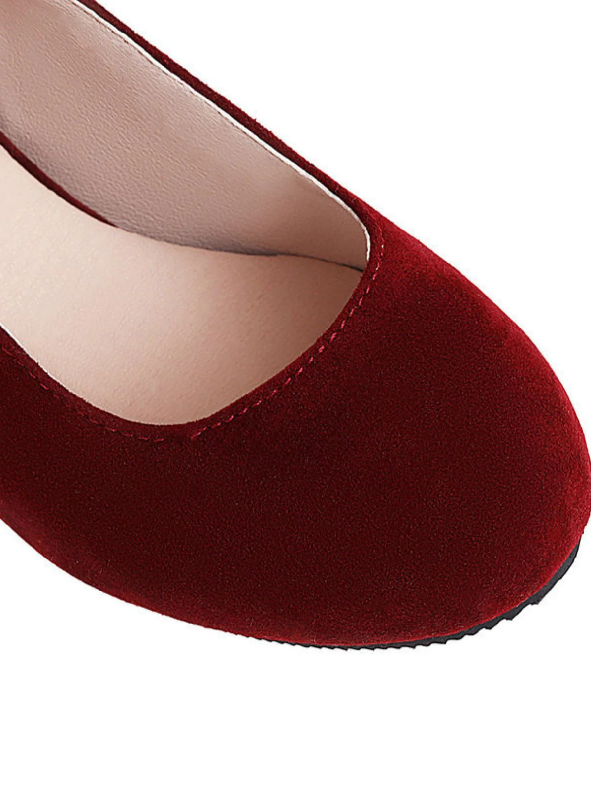 Chaussures vintage en daim à talons hauts et épais avec nœud papillon - Image 10