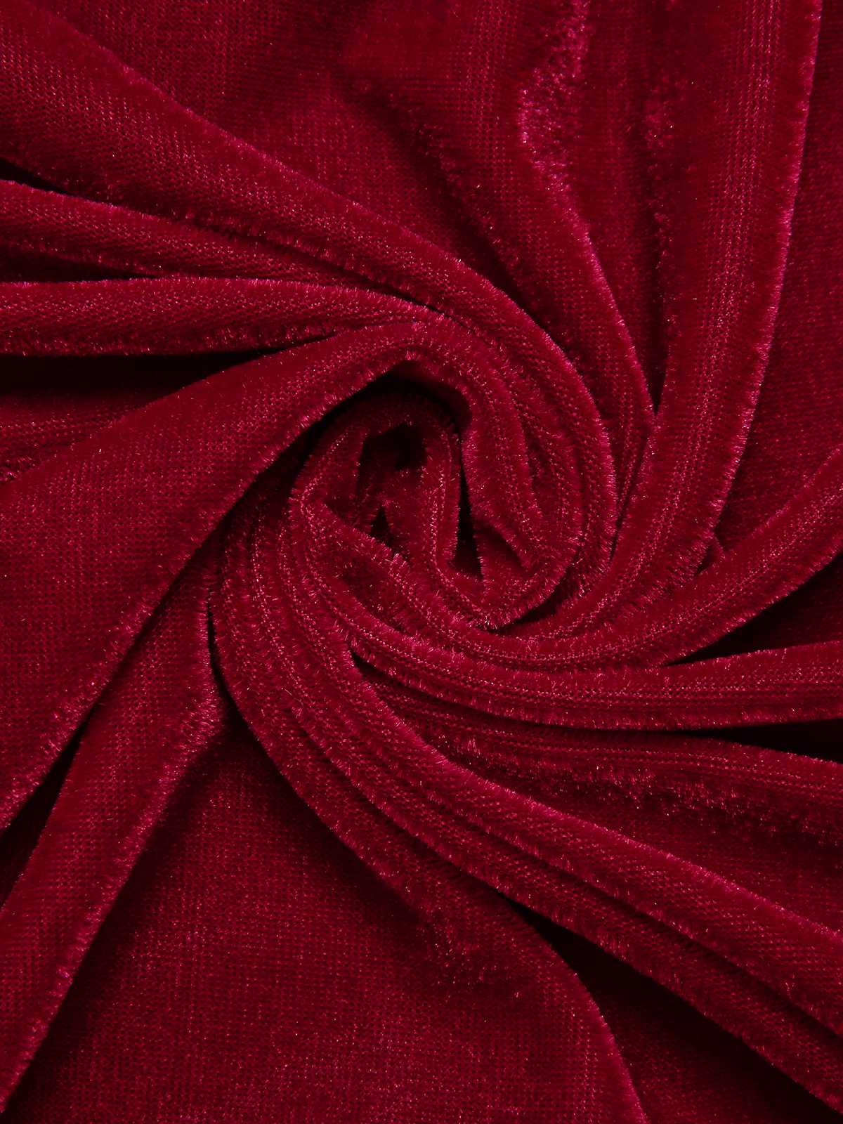 Chemise de nuit patchwork en dentelle rouge vin des années 1950 - Image 4