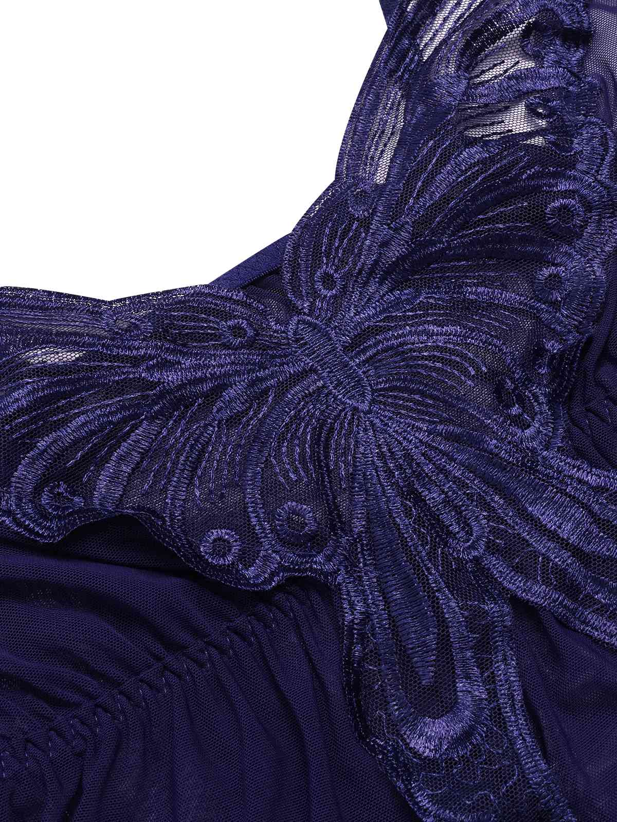 Chemise de nuit transparente à motif papillon en dentelle brodée des années 1940 - Image 13