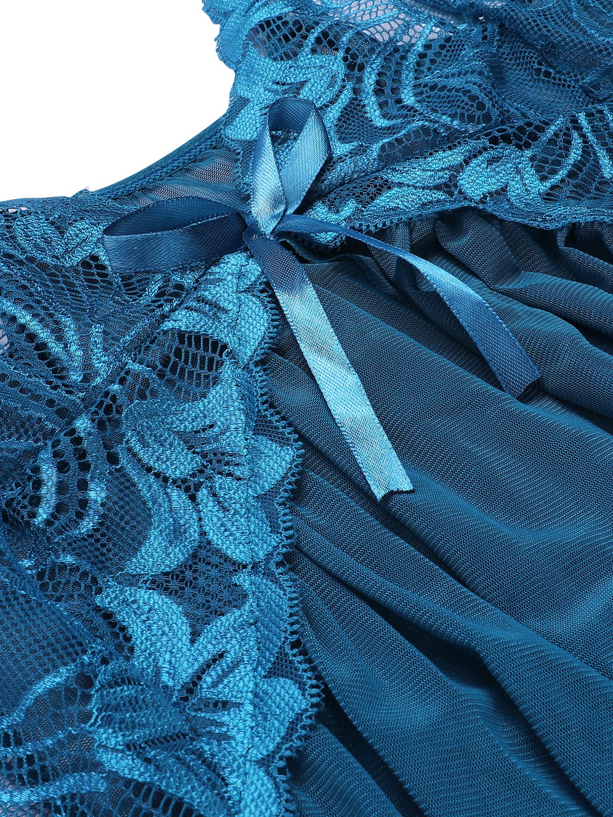 Chemise de nuit transparente en dentelle à bretelles spaghetti des années 1970 - Image 11
