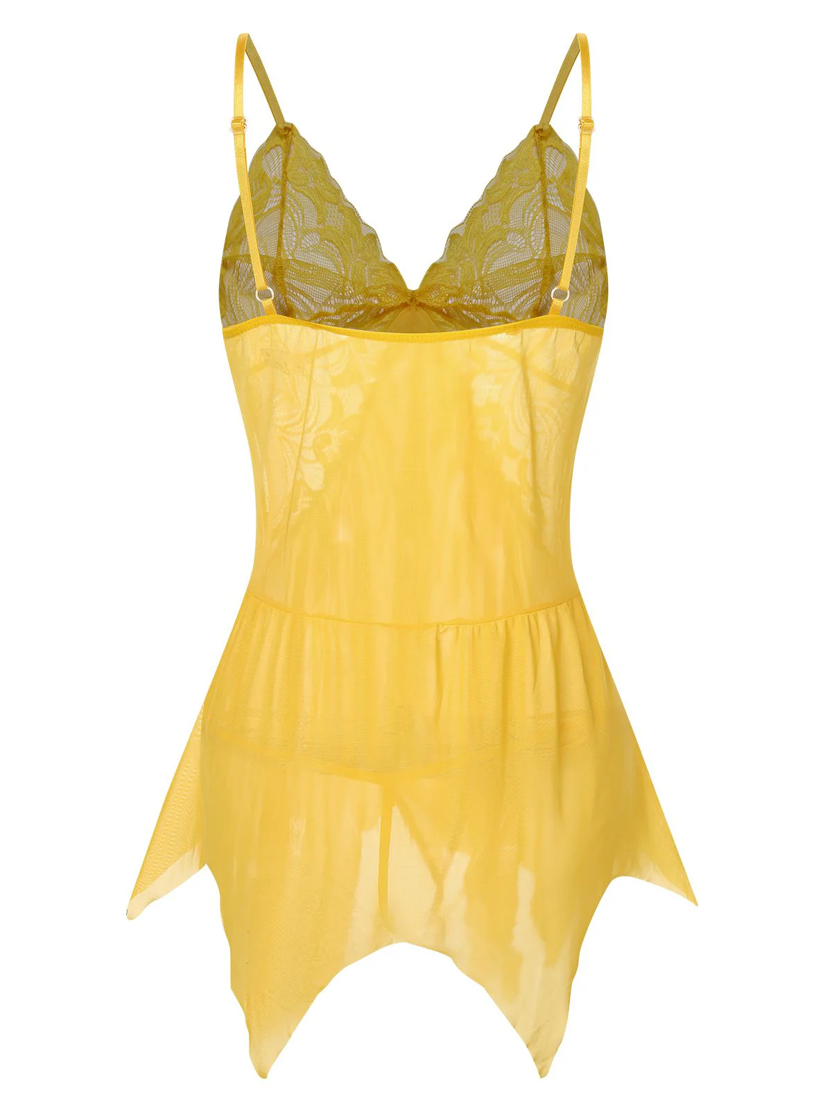 Chemise de nuit transparente en dentelle à bretelles spaghetti des années 1970 - Image 20