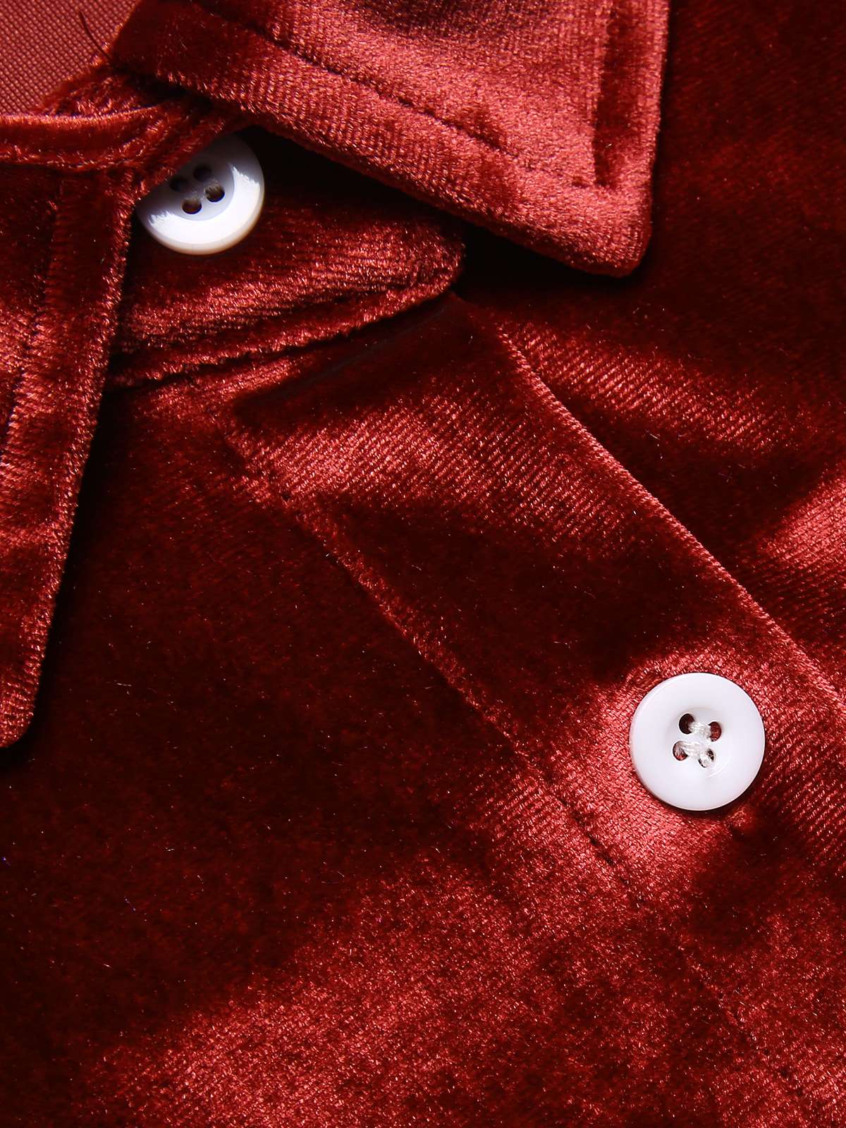 Chemise en velours uni vintage des années 1960 - Image 5