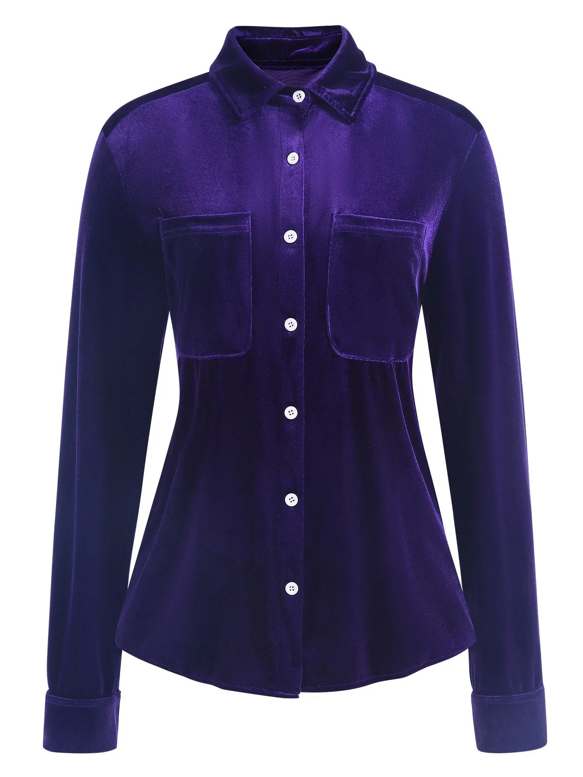 Chemise en velours uni vintage des années 1960 - Image 6