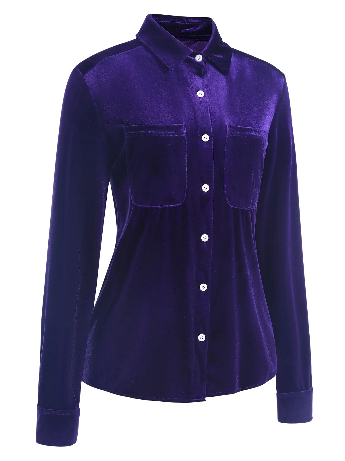 Chemise en velours uni vintage des années 1960 - Image 8