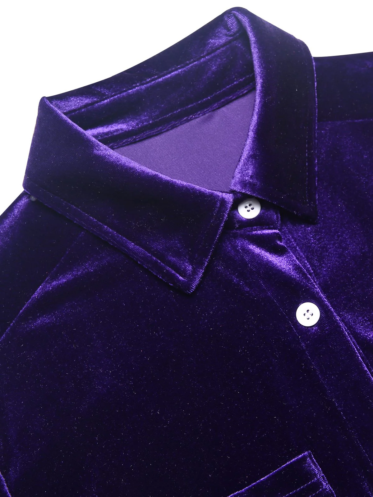 Chemise en velours uni vintage des années 1960 - Image 9