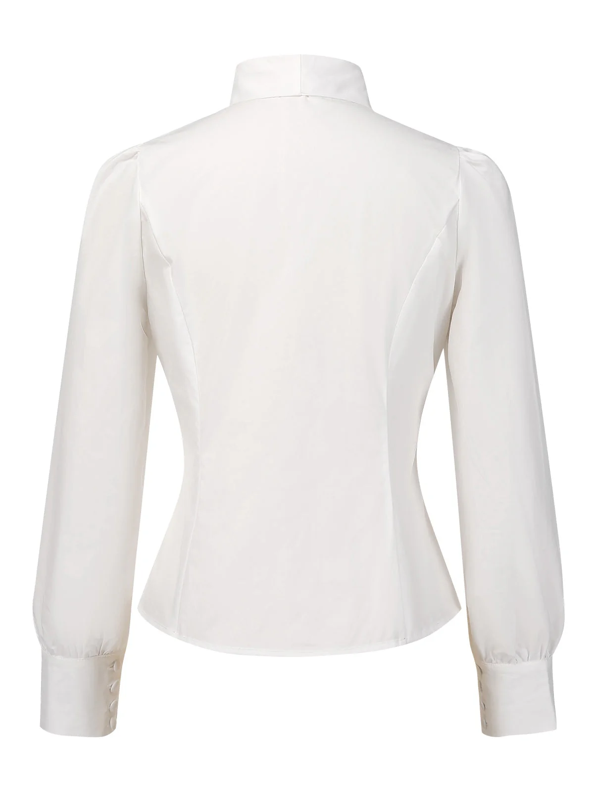 Chemisier blanche en coton avec nœud années 1950 - Image 4