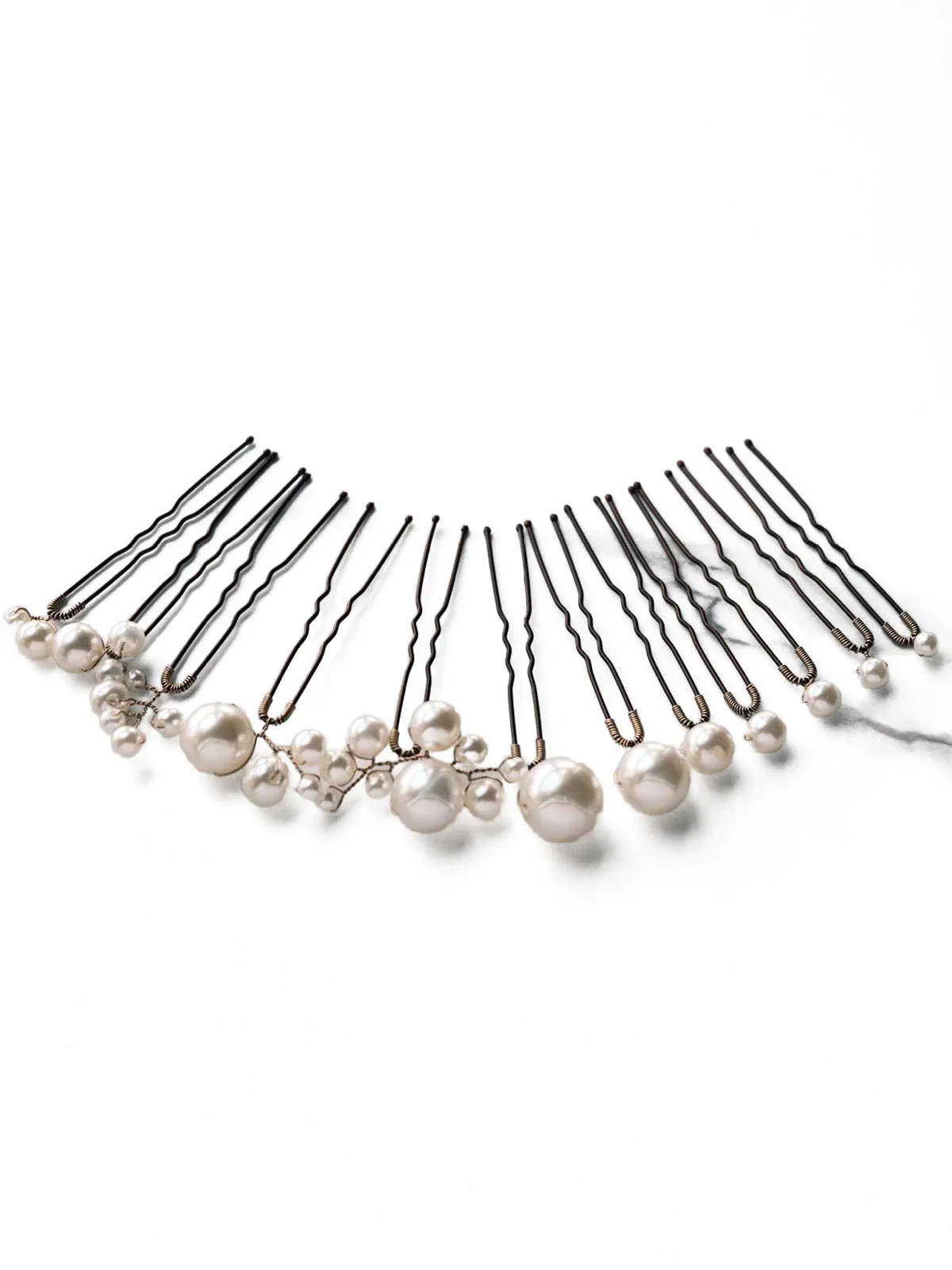 Coffret Accessoires Cheveux Mariage Vintage À Perles - Image 2