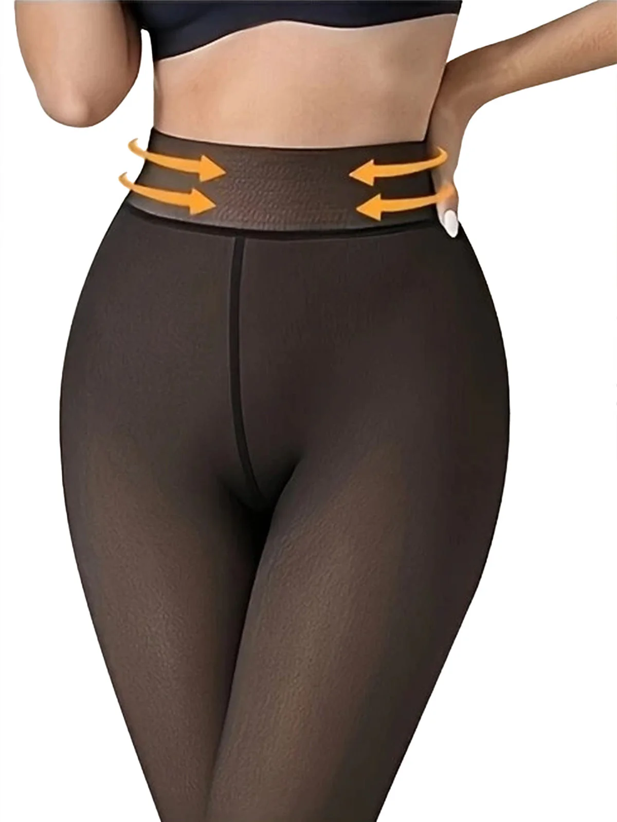 Collants chauds opaques épais et doublés polaire anti-accrocs - Image 3