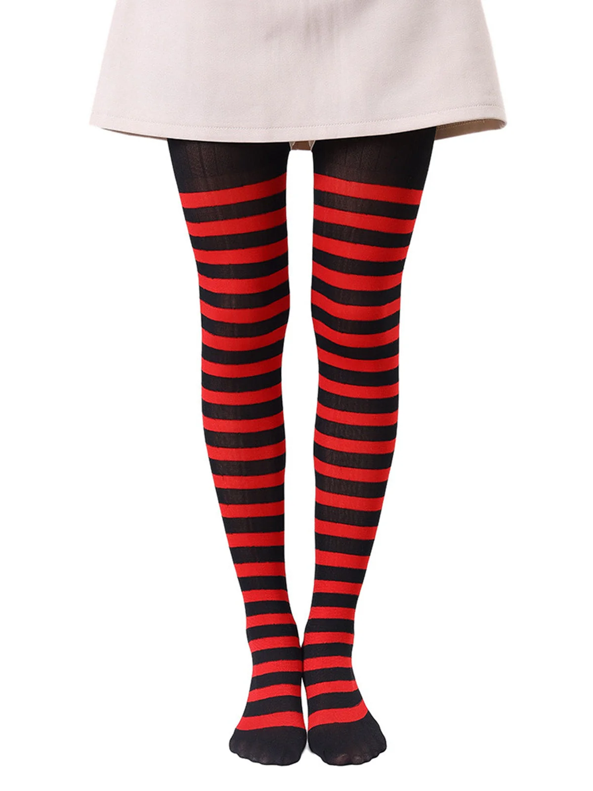 Collants vintage à rayures contrastées - Image 5