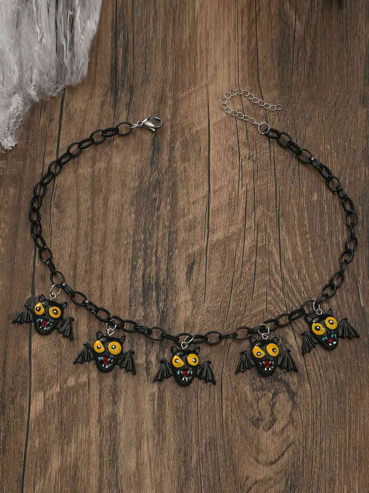 Collier de clavicule de chauve-souris fantôme et citrouille d'Halloween - Image 2