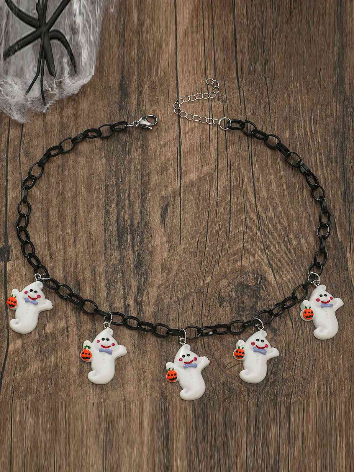 Collier de clavicule de chauve-souris fantôme et citrouille d'Halloween - Image 3