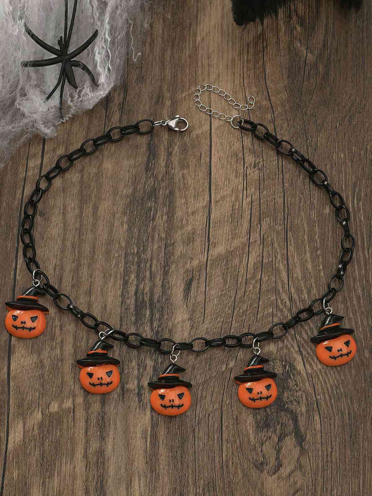 Collier de clavicule de chauve-souris fantôme et citrouille d'Halloween - Image 5