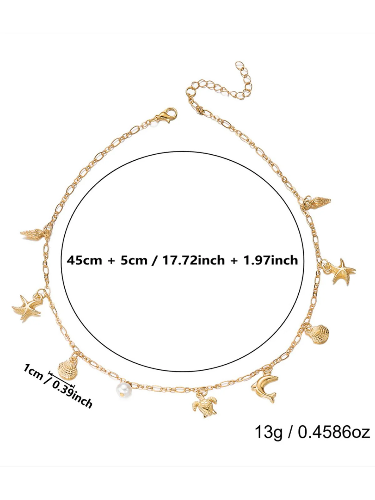 Collier doré bohème coquillages perles multi-rangs - Image 4