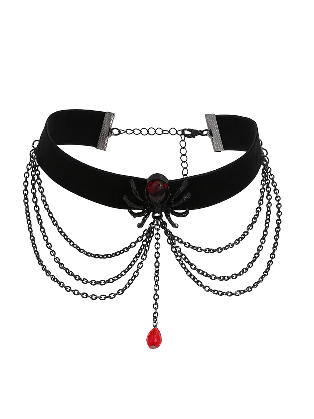 Collier rétro en alliage d'araignée noire - Image 2