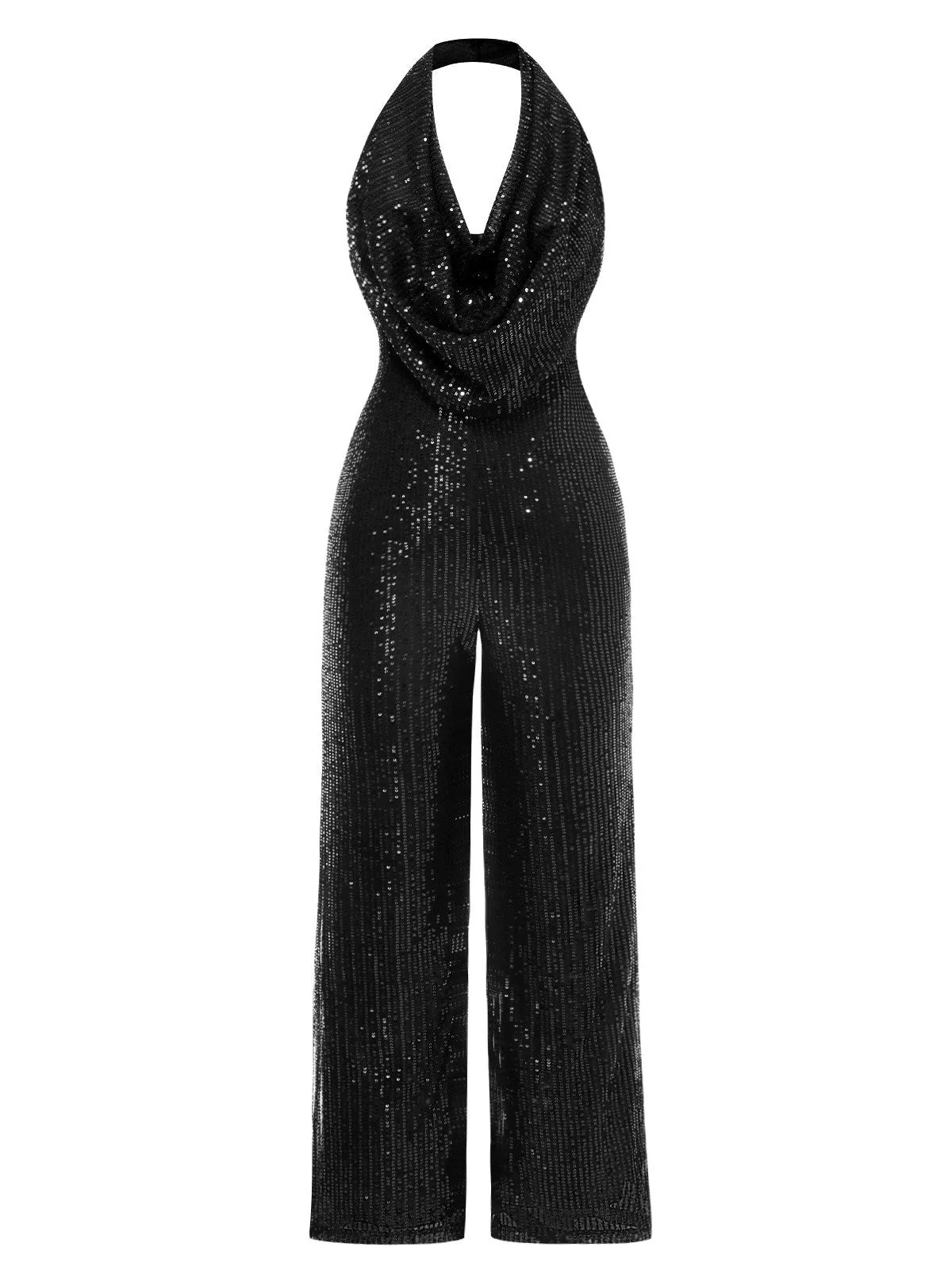 Combinaison à paillettes à licou unie années 1930 - Image 4