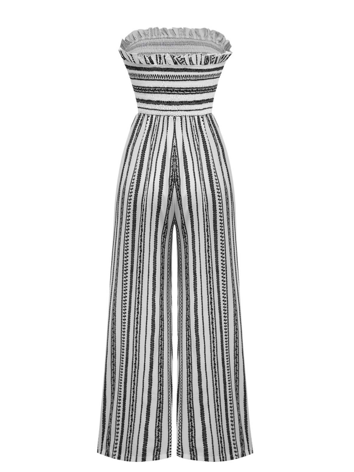 Combinaison à rayures bohème bandeau des années 1970 - Image 2