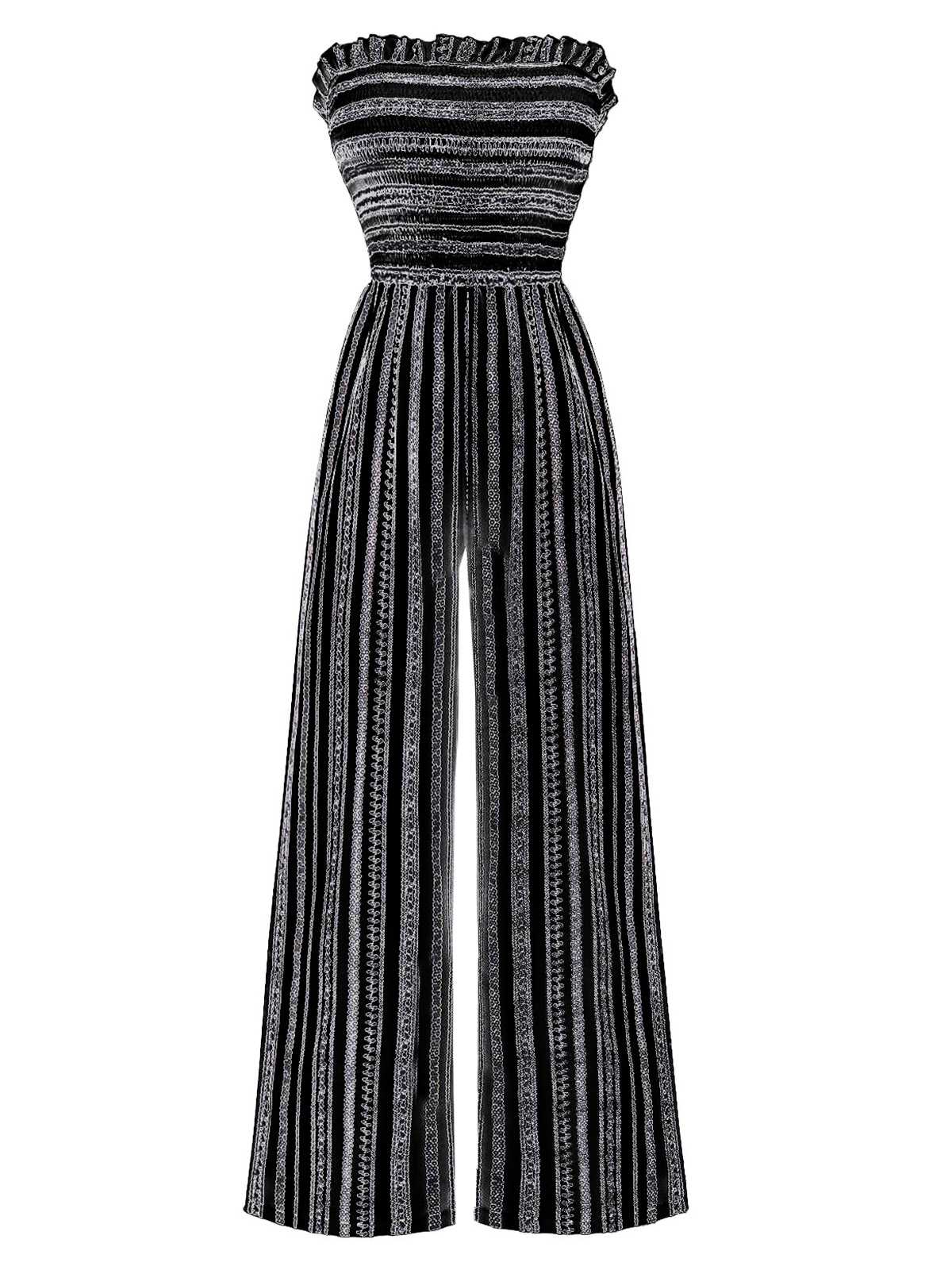 Combinaison à rayures bohème bandeau des années 1970 - Image 6