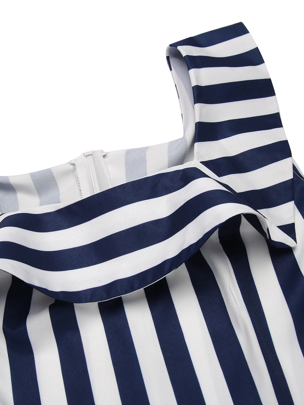 Combinaison Vintage Année 50 à Rayures avec Ceinture Bleu et Blanc - Image 5