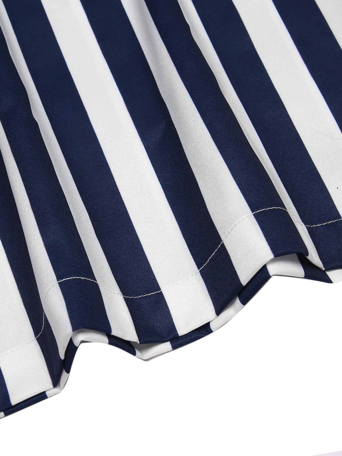 Combinaison Vintage Année 50 à Rayures avec Ceinture Bleu et Blanc - Image 8