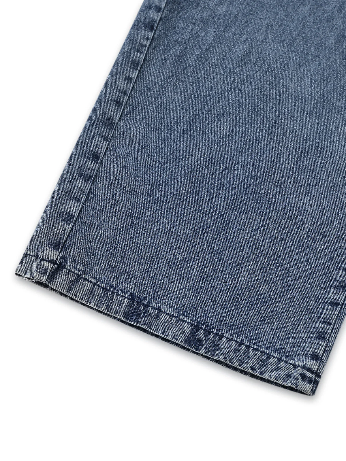 Combinaison bleue denim boutonnée larges bretelles et ceinture années 30 - Image 5