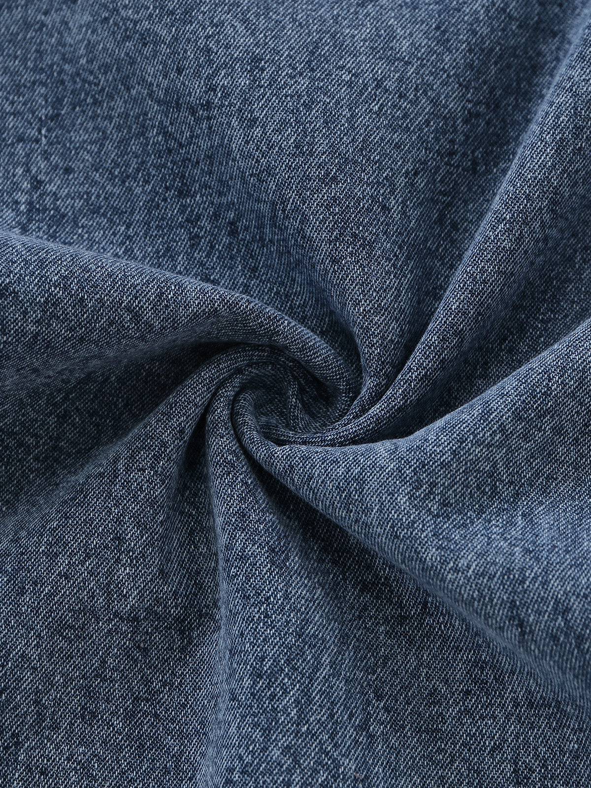 Combinaison bleue denim boutonnée larges bretelles et ceinture années 30 - Image 6