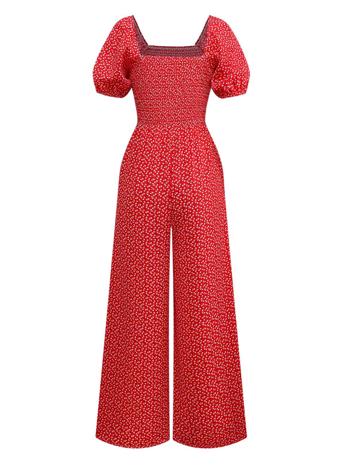 Combinaison bouffante col carré à petites fleurs des années 1950 - Image 6
