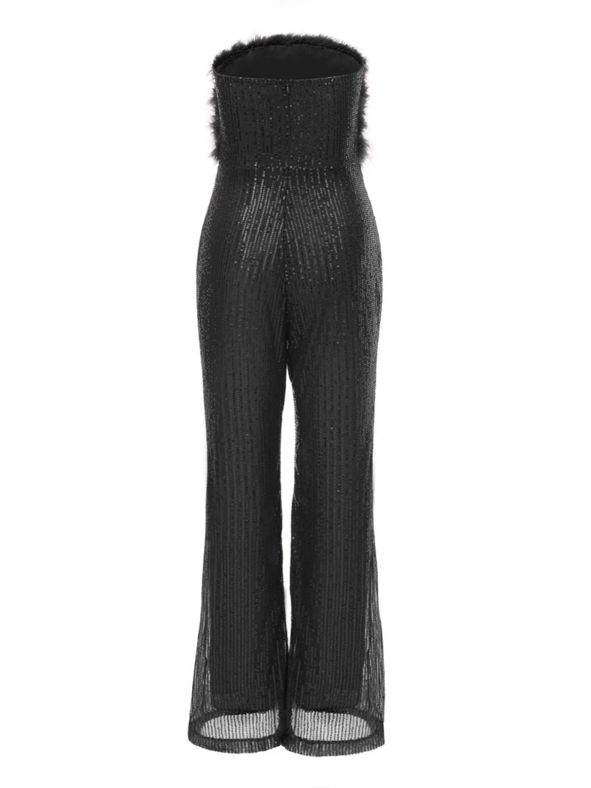 Combinaison bustier en patchwork de plumes et paillettes des années 1950 - Image 13
