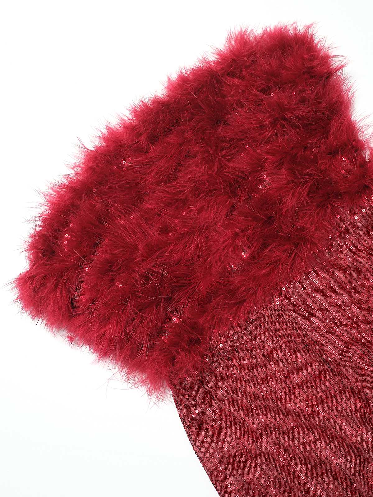 Combinaison bustier en patchwork de plumes et paillettes des années 1950 - Image 8
