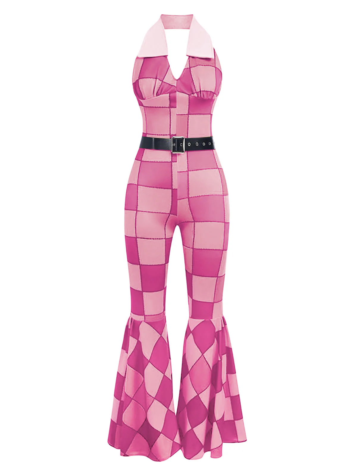 Combinaison dos nu à motifs géométriques patchwork des années 1970 - Image 5