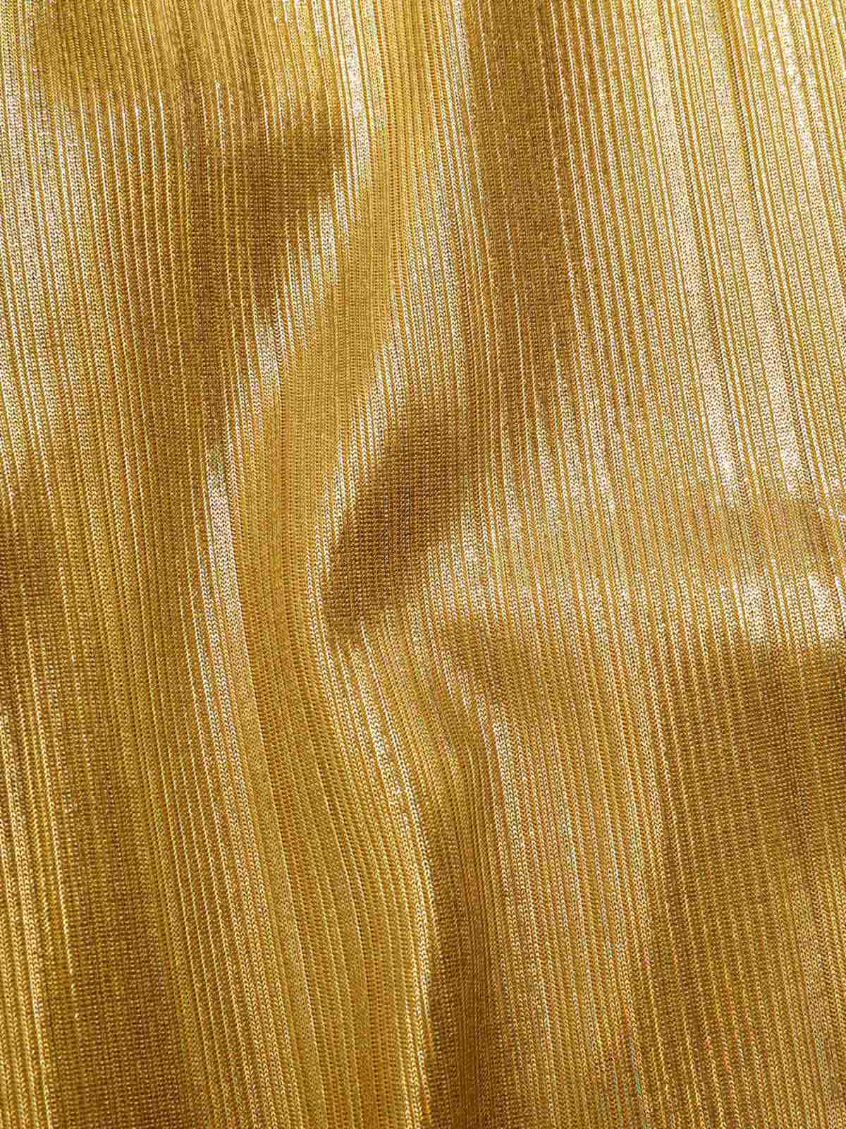 Combinaison dos nu à col en V unie dorée des années 1970 - Image 8