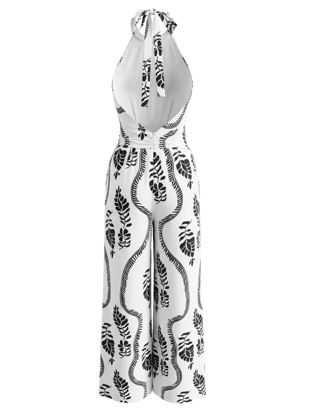 Combinaison dos nu col halter feuille décolleté années 1930 - Image 2