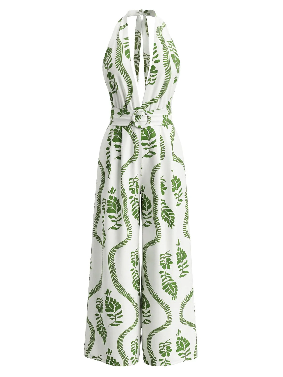 Combinaison dos nu col halter feuille décolleté années 1930 - Image 4