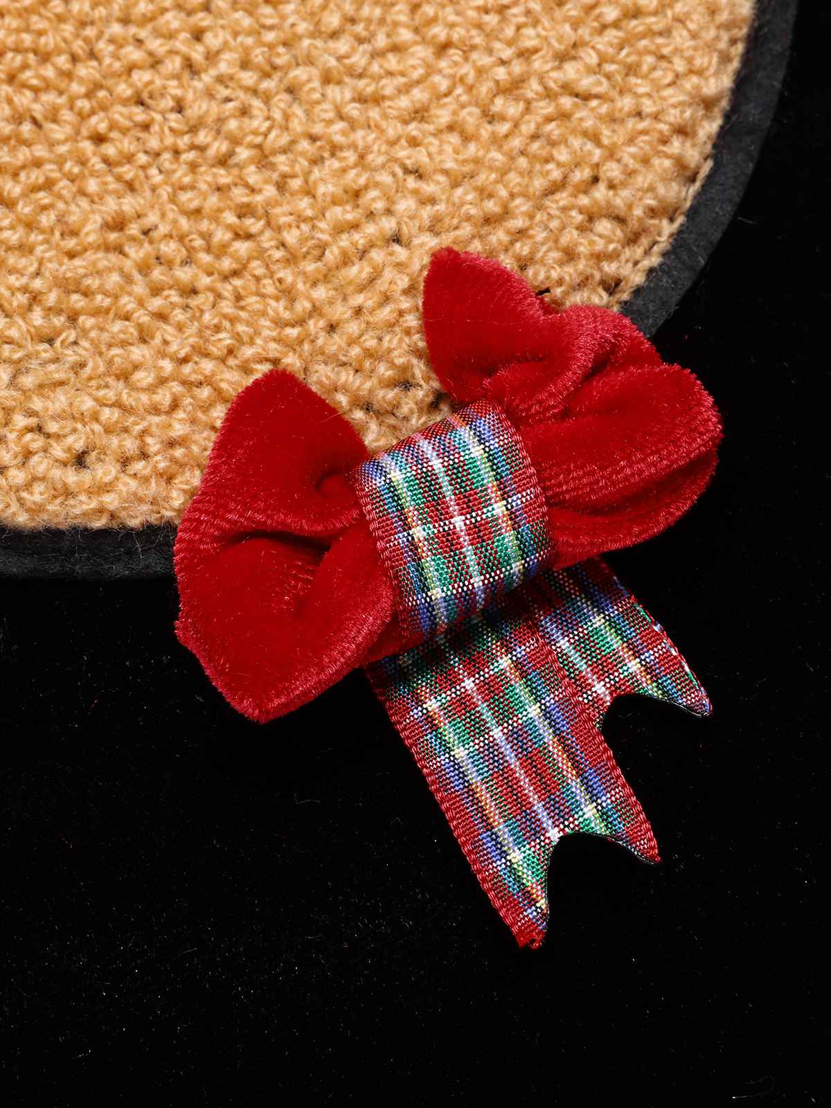Combinaison en velours peluche noire à motif d'élan de Noël des années 1940 - Image 5