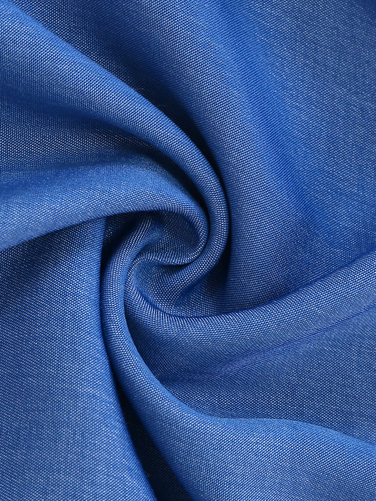 Combinaison froncée à bretelles spaghetti denim bleu années 1950 - Image 6