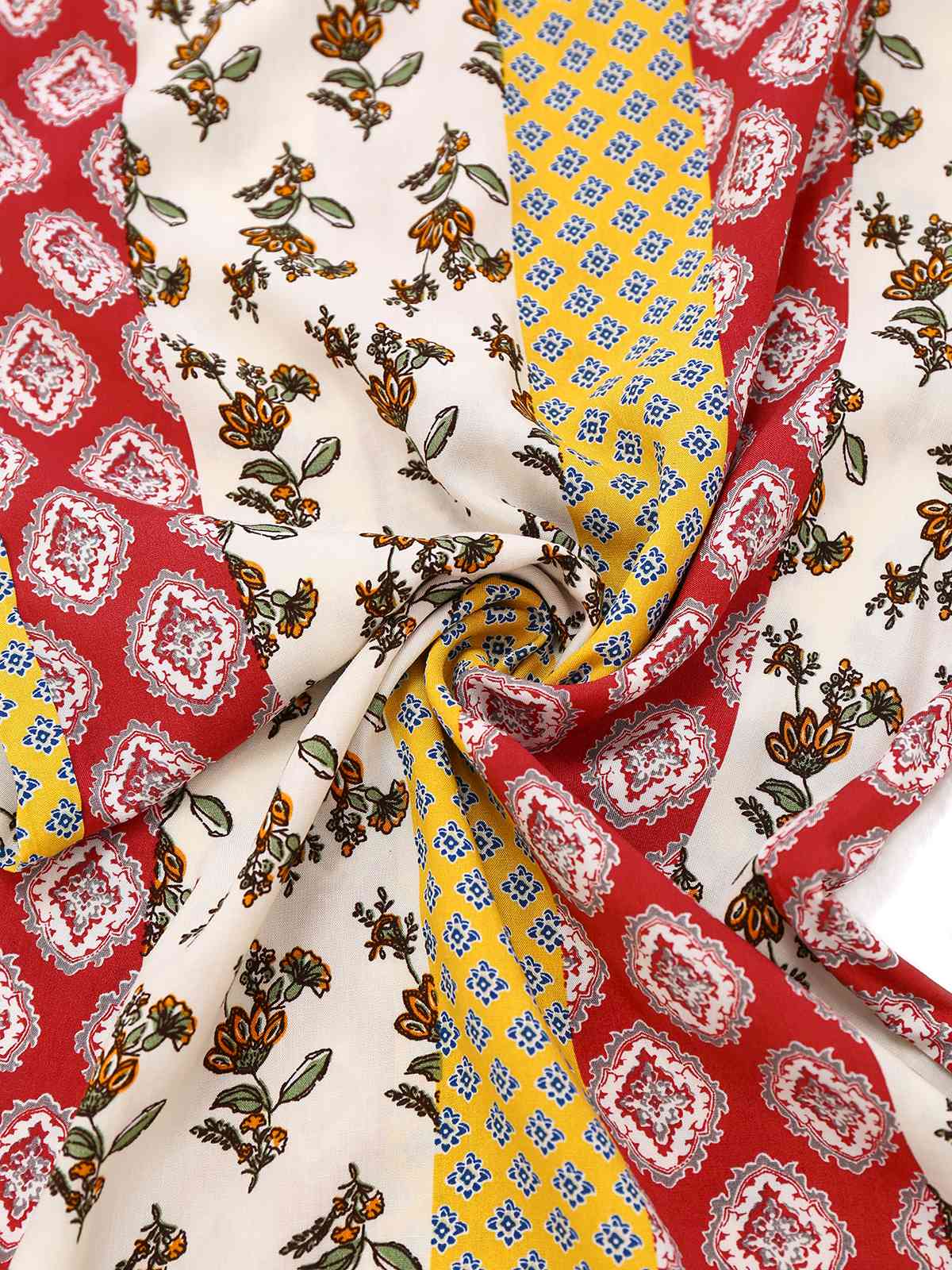 Combinaison jaune motif tribal floral bohème des années 1970 - Image 5