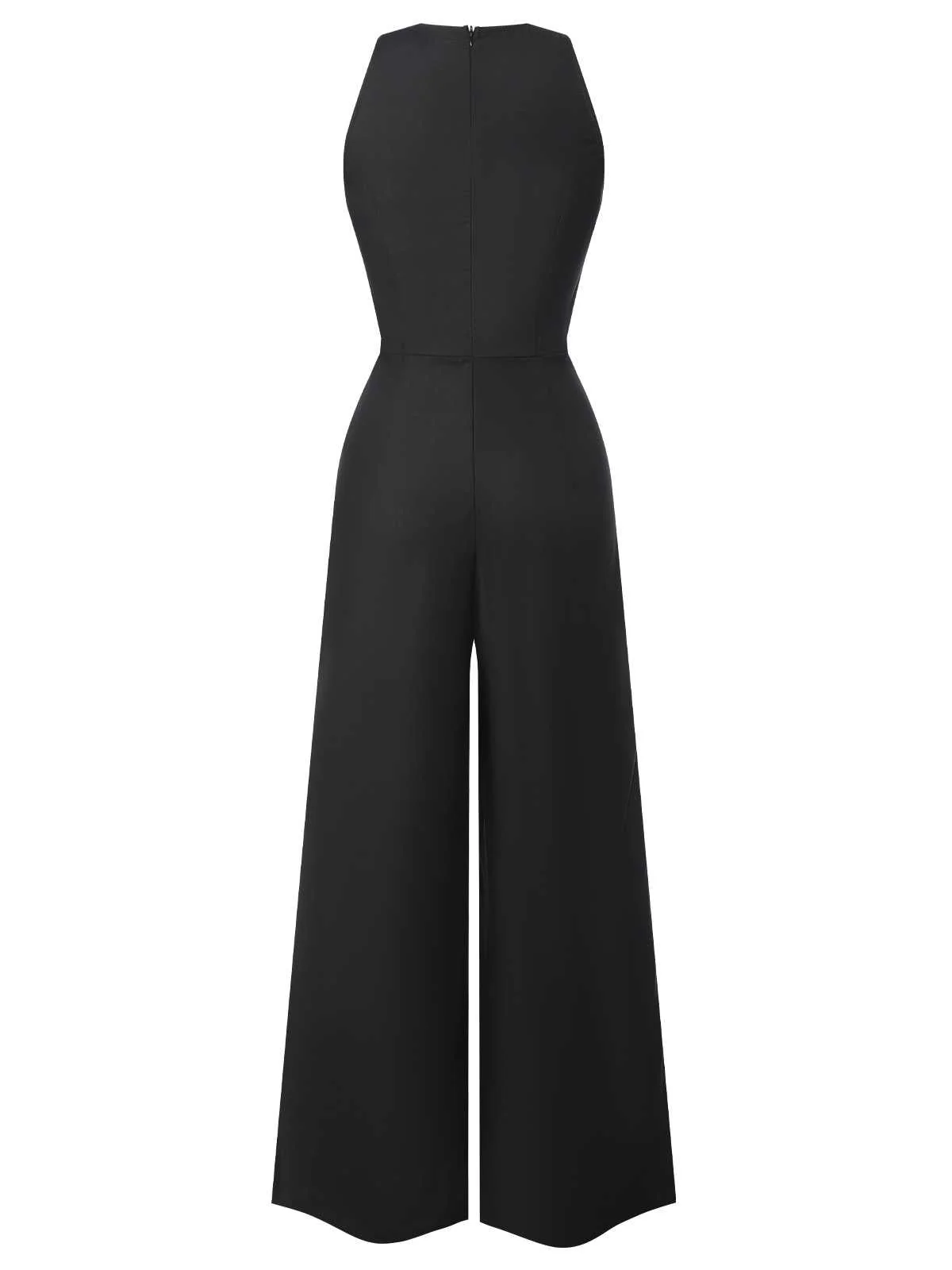 Combinaison noire boutonnée sans manches des années 1950 - Image 3