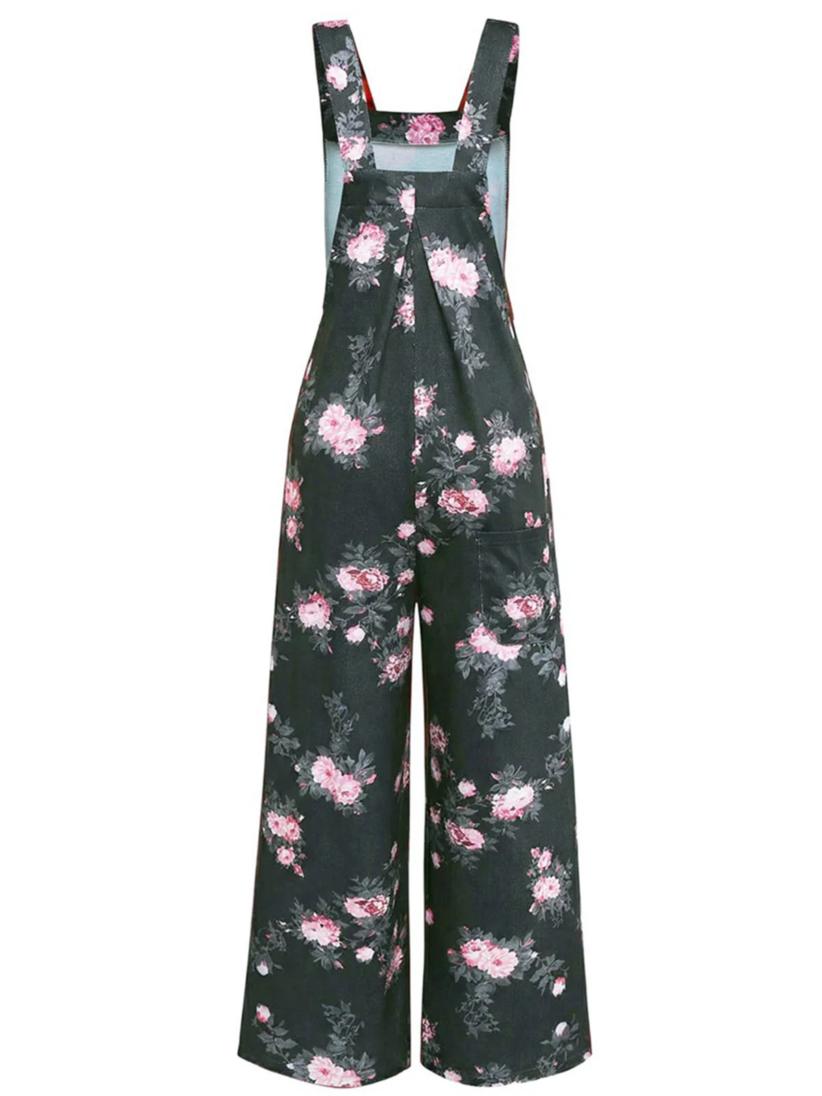 Combinaison pantalon large à imprimé floral vert années 1940 - Image 2