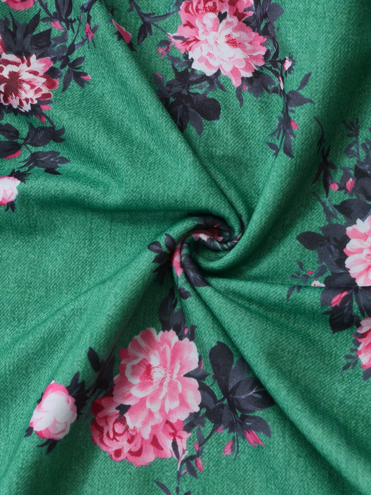 Combinaison pantalon large à imprimé floral vert années 1940 - Image 8