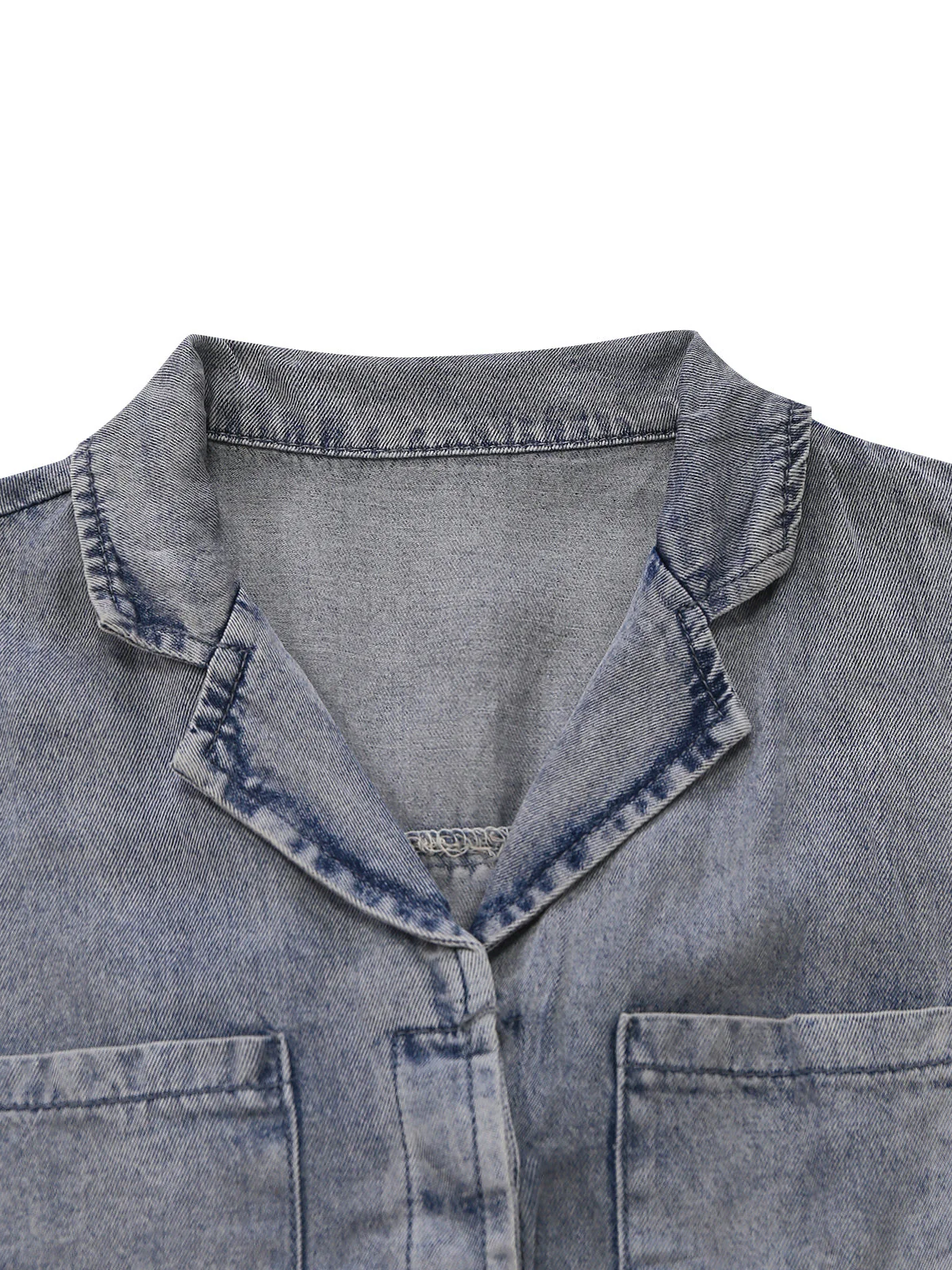 Combinaison western denim bleu ceinture années 1970 - Image 5