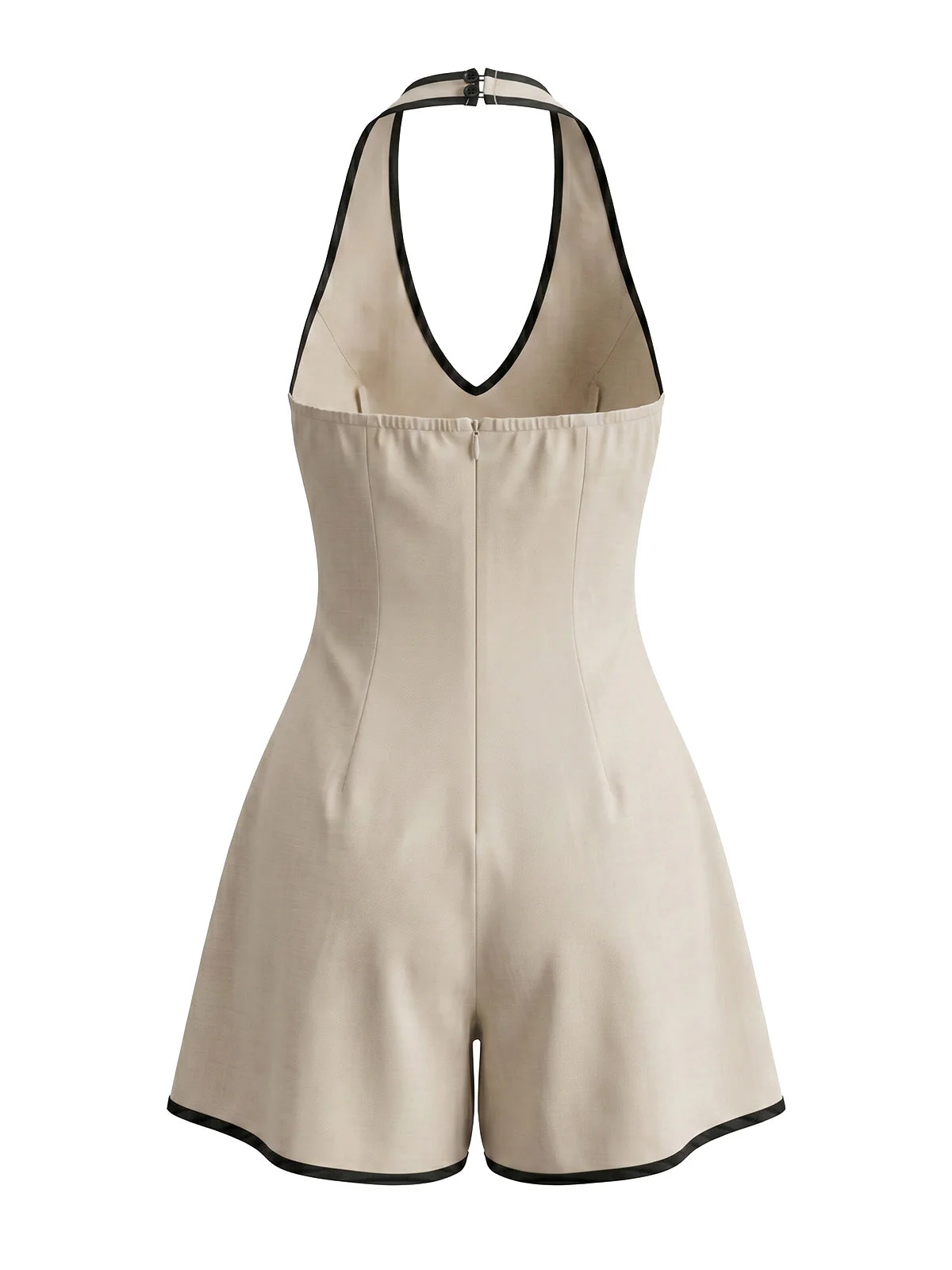 Combishort beige dos nu et encolure américaine années 60 - Image 3