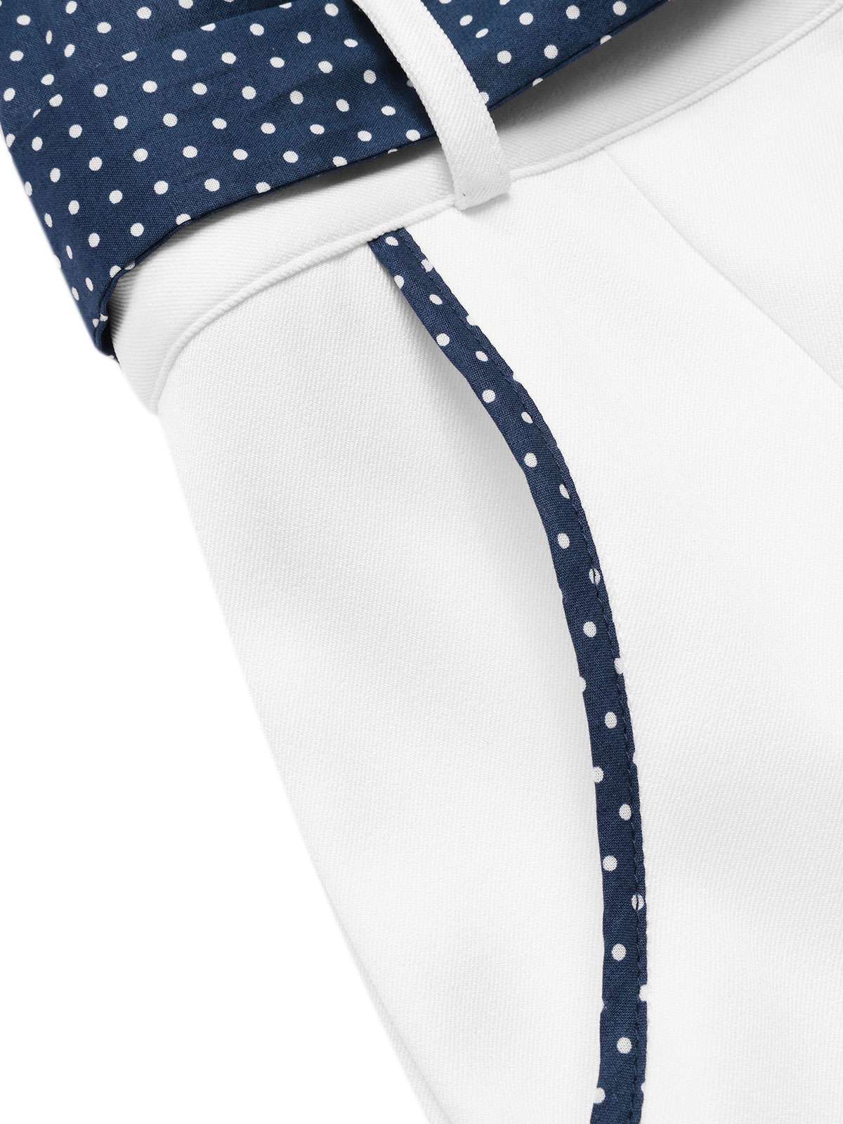 Combishort bleu à bretelles en patchwork à pois des années 1940 - Image 8