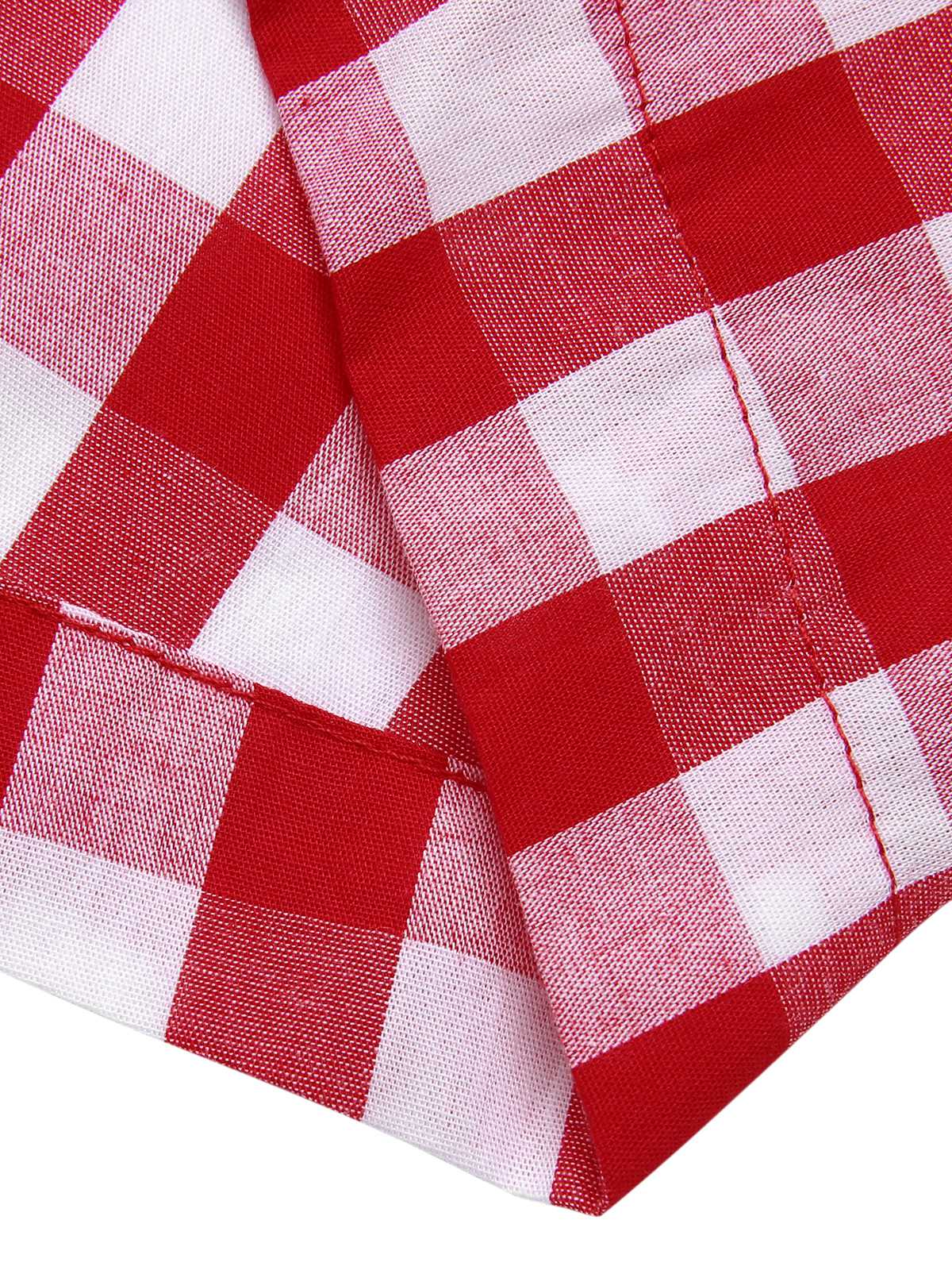 Combishort ceinturée à carreaux rouges des années 1940 - Image 8