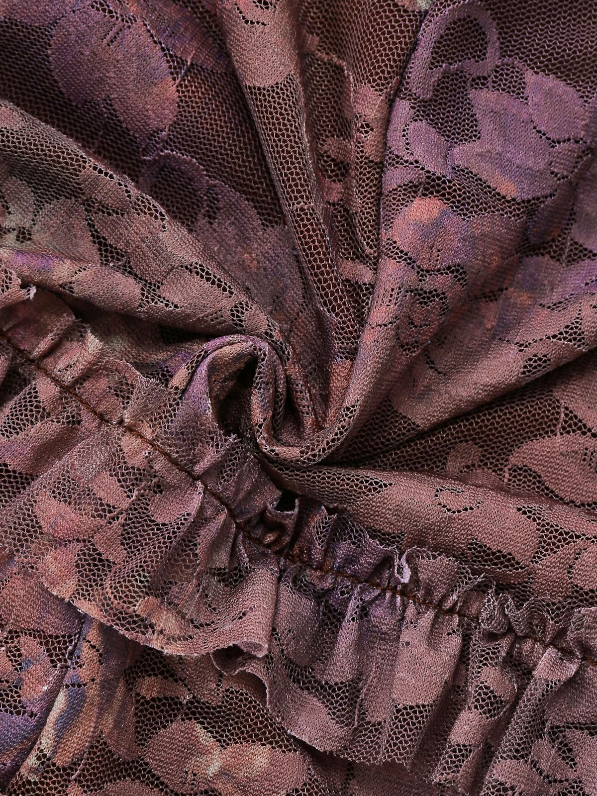 Combishort dos nu à fleurs à volants et perles années Y2k - Image 6