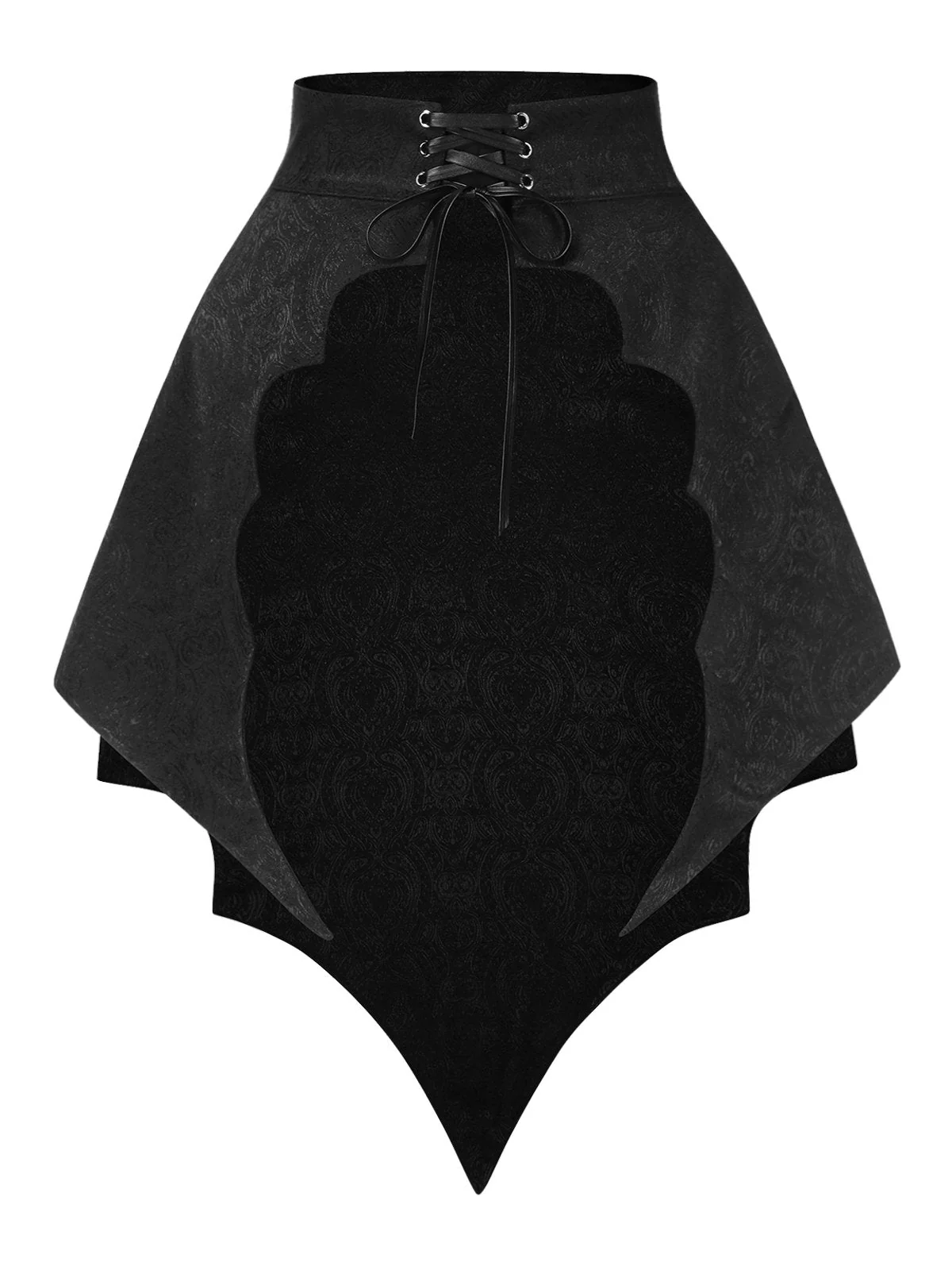 Combishort et cache-maillot style chauve-souris gothique noir des années 1950 - Image 13