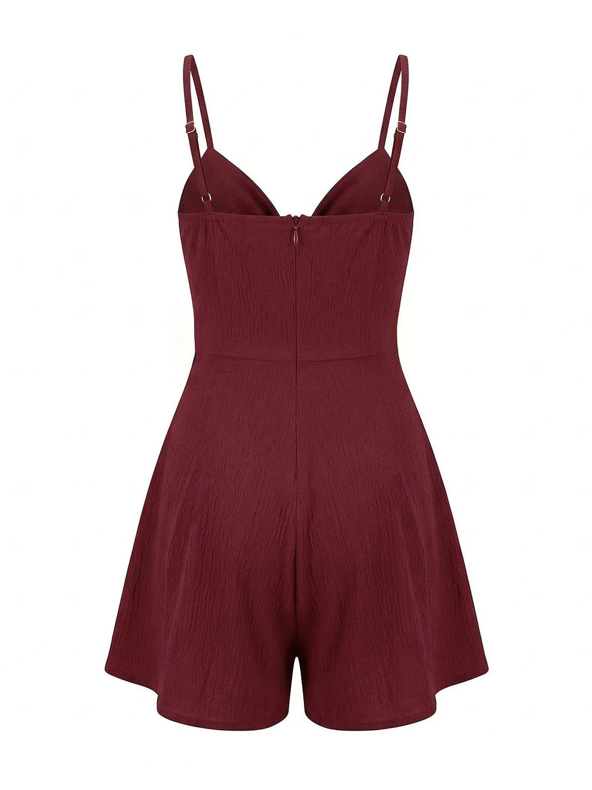 Combishort Rouge Bretelles Fines avec Nœud Années 50 - Image 5