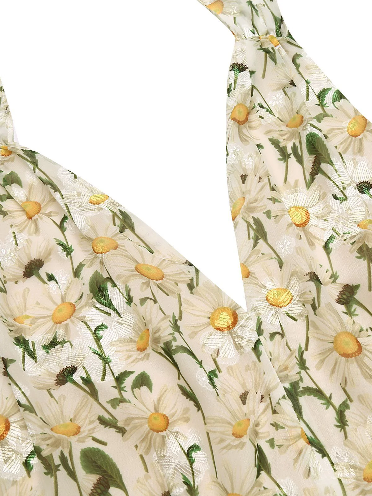 Combishort Vert Vintage Années 50 à Fleur avec Boutons - Image 12