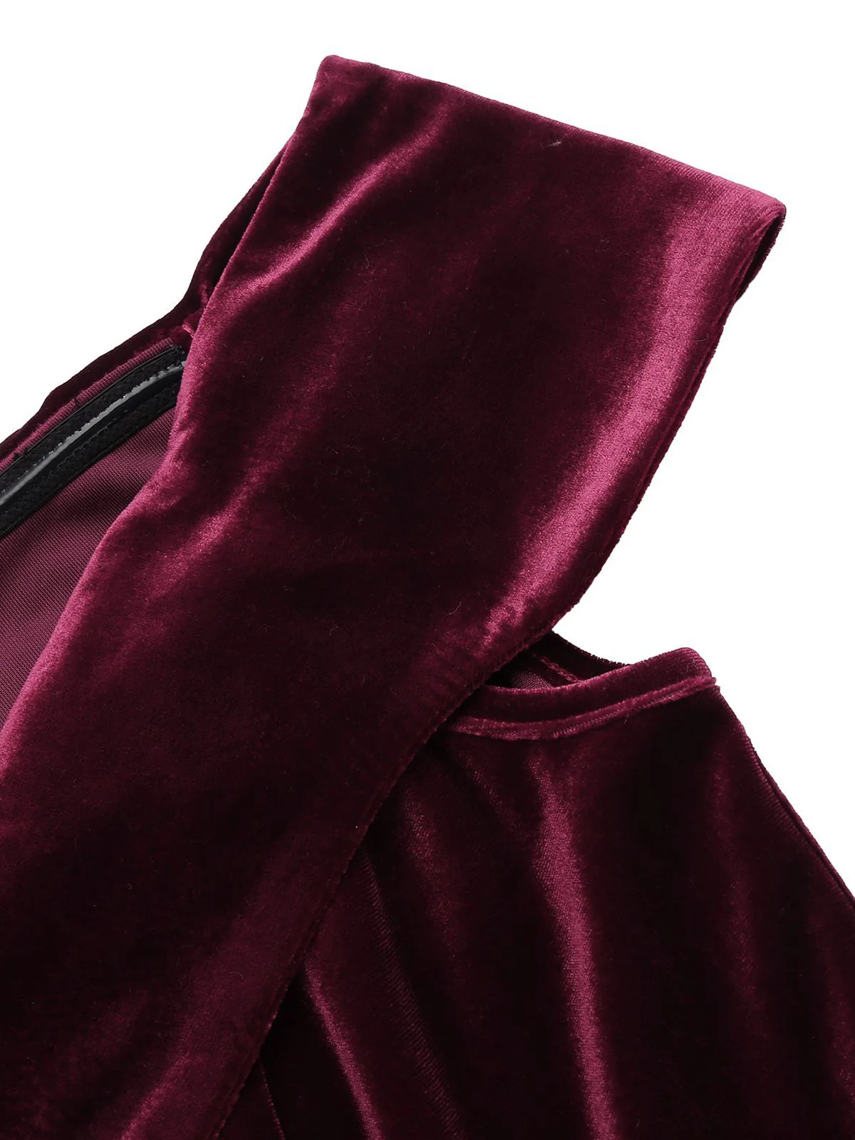 Robe Crayon Vintagr Année 60 Bordeaux en Velours Soirée Cocktail Chic - Image 8