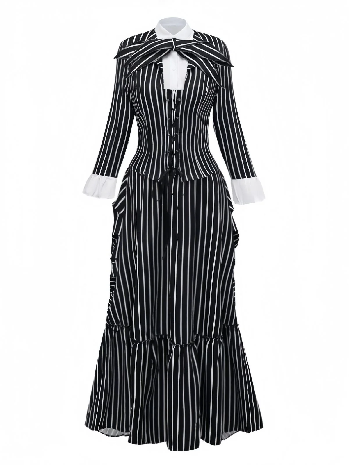 Costume rayé noire L'Étrange Noël de Monsieur Jack années 1940