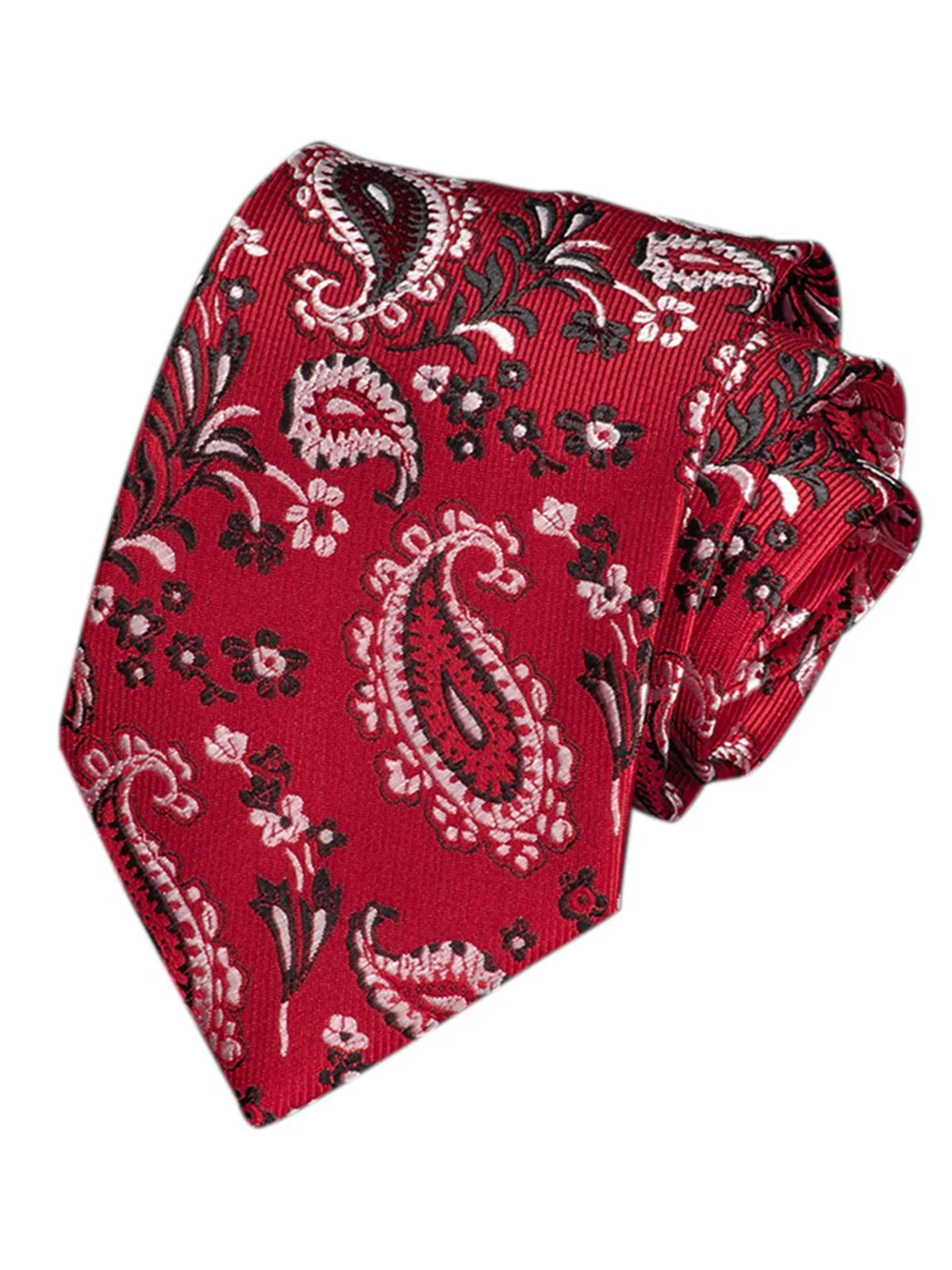 Cravate Paisley à Fleurs Rétro Pour Hommes - Image 4